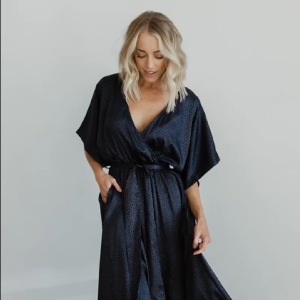 Baltic Børn Savannah Navy Print Kimono